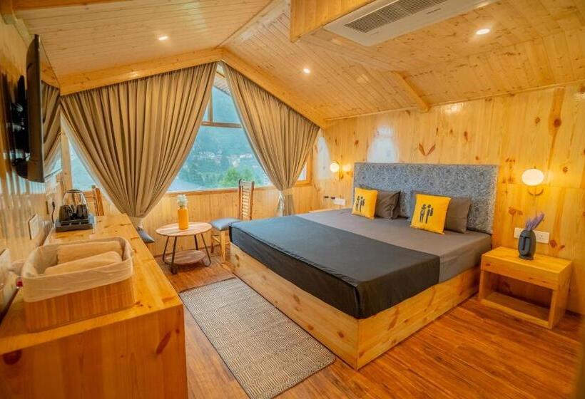 اتاق لوکس با چشمانداز, The Hosteller Old Manali, Manu Temple