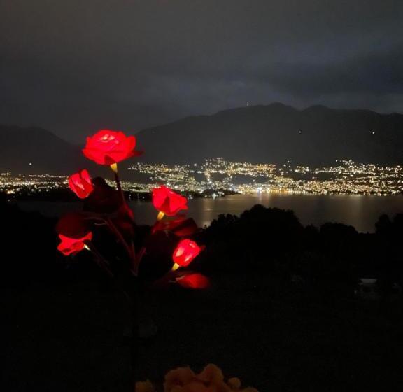 غرفة ديلوكس مزودة بشرفة, Ristorante B&b Gambarogno