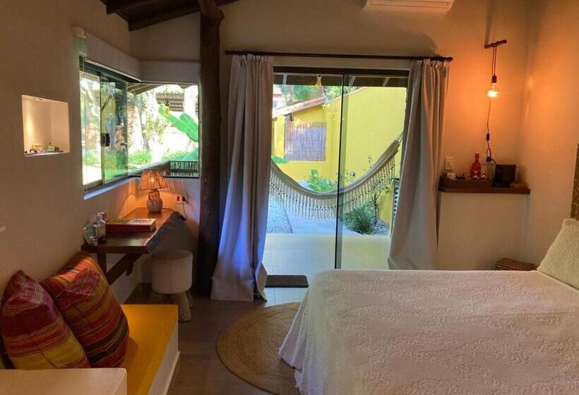 带花园景观的标准工作室, Pousada Jardim Boêmio