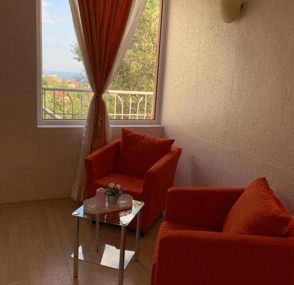 オーシャンビューデラックスルームバルコニー付き, Sunray Guest House, Private Rooms & Apartment With Lovely Sea View