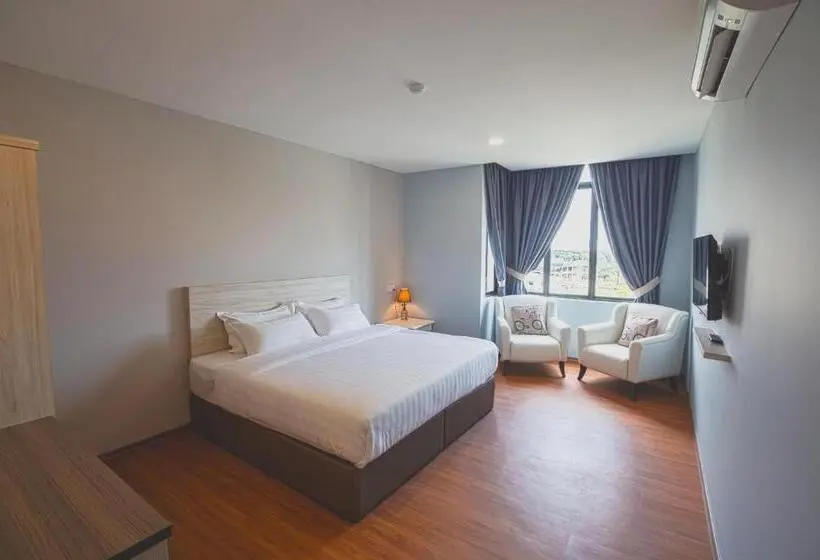 キングサイズベッドのデラックスルーム, V3 Hotel & Residence Seri Alam