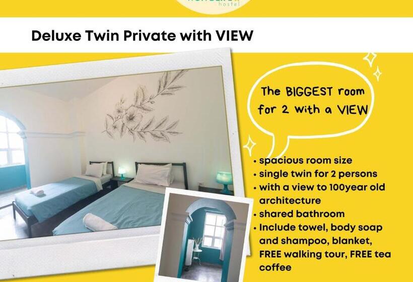 חדר סטנדרט חדר אמבטיה משותף, Wonderloft Hostel Kota Tua