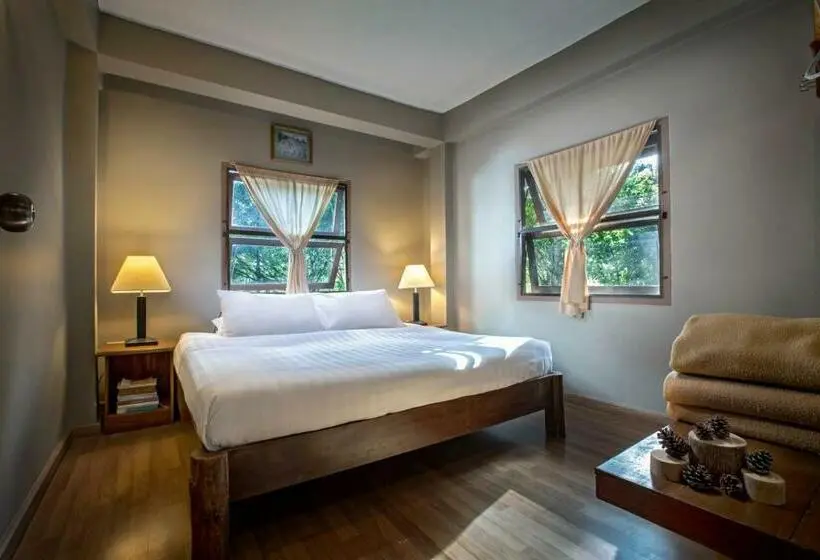 バンガローの２ベッドスタンダードルーム, Khaokhoherbary Organicfarm&resort