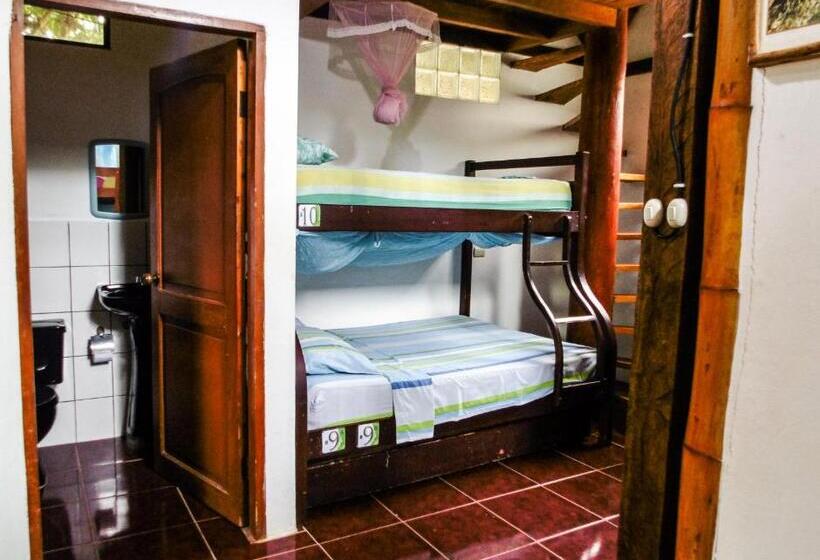 ویلای 1 خوابه با چشمانداز باغ, Montañita Cabañas