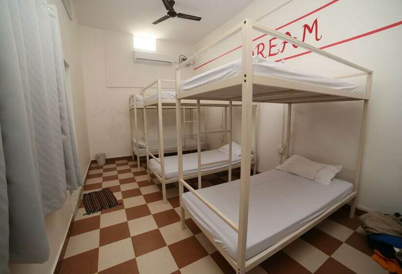共用房间的床, Roadhouse Hostel Varanasi