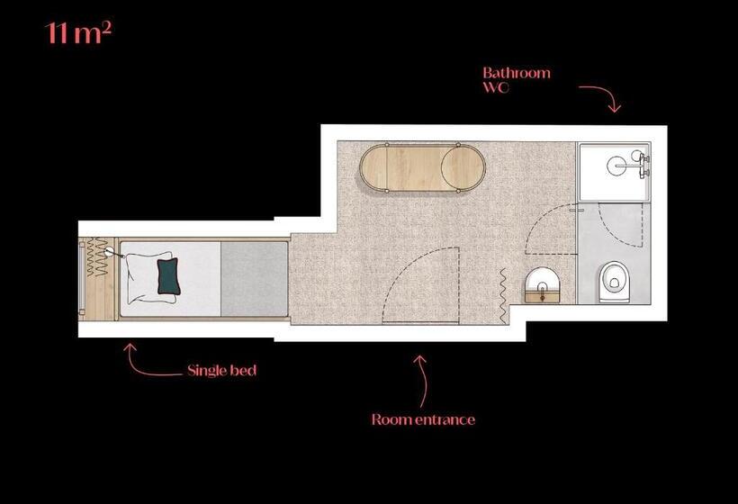 스탠다드 싱글 룸, Carina Design&lifestyle