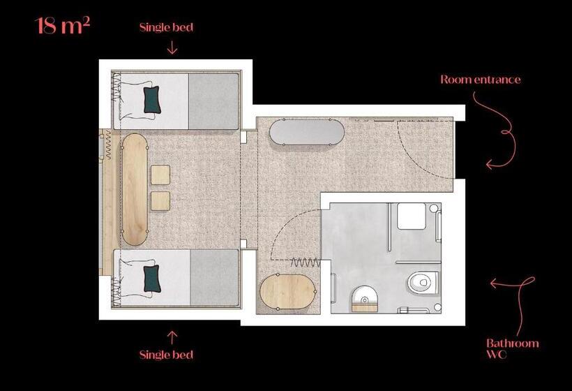 장애인을 위한 스탠다드 룸, Carina Design&lifestyle