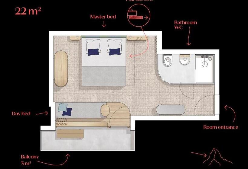 스탠다드 발코니 룸, Carina Design&lifestyle