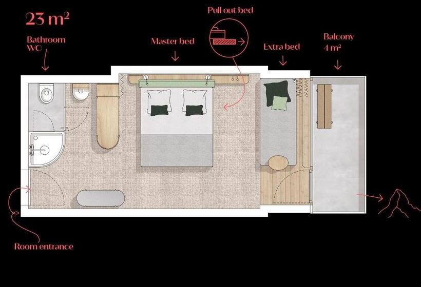 발코니 디럭스 룸, Carina Design&lifestyle