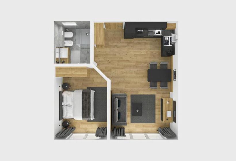 شقة غرفة واحدة ذات إطلالة, Chalet Kristall   Dolomites Garden Chalet