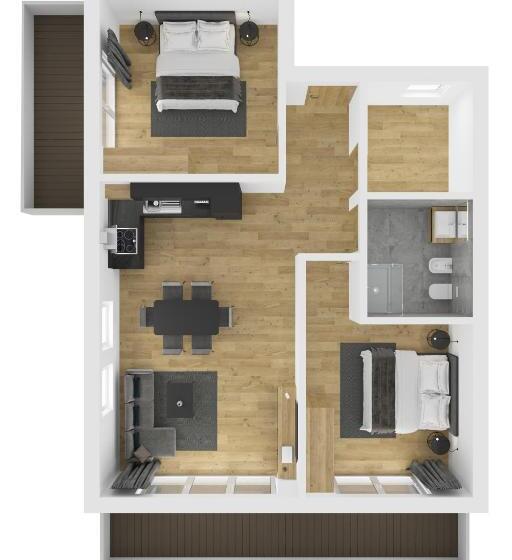 דירה בת חדר שינה 1 עם נוף, Chalet Kristall   Dolomites Garden Chalet