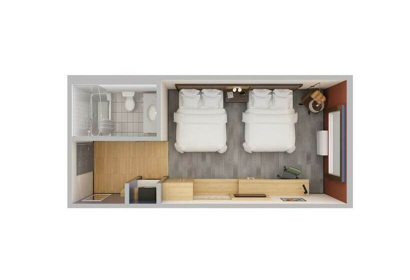 带2个双人床的标准工作室, Holiday Inn Express & Suites S Lake Buena Vista, An Ihg