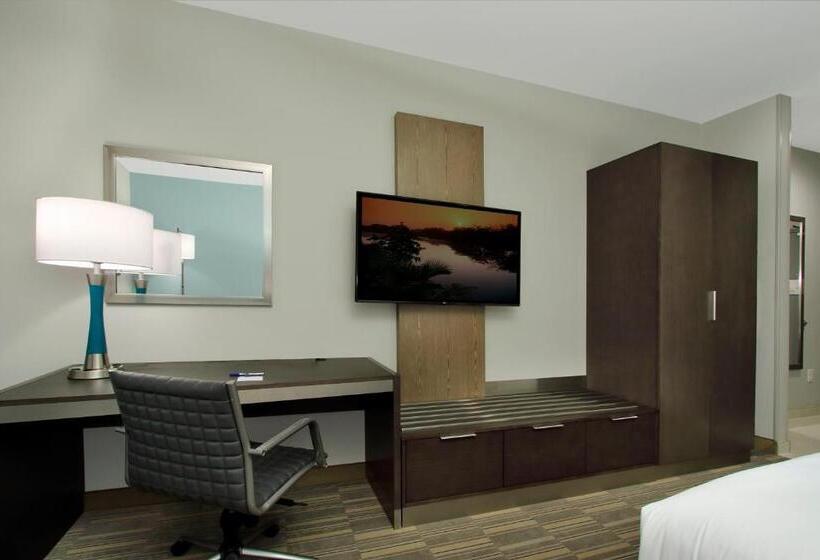 キングサイズベッドのスイートルーム, Holiday Inn Express & Suites   Lake Charles South Casino Area, An Ihg