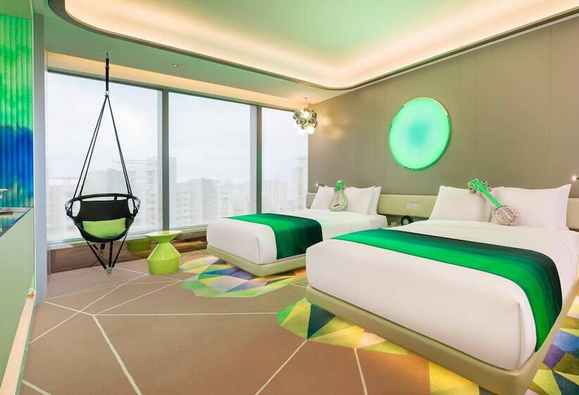 带2个双人床的标准工作室, W Suzhou   Jinji Lake