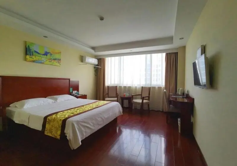 クイーンサイズベッドのスタンダードルーム, Greentree Inn Jiangsu Suzhou Taicang Liuhe Passenger Station Express