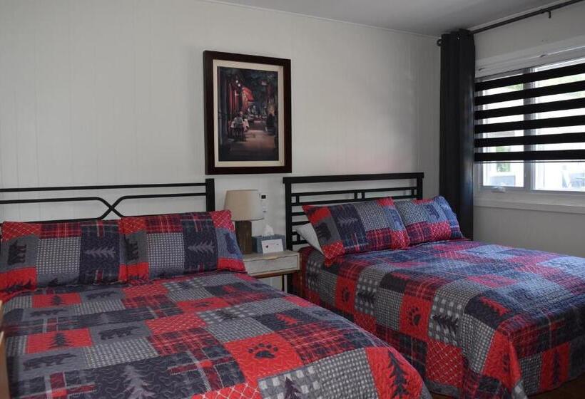 חדר סטנדרט שתי מיטות זוגיות, Motel De L Anse Et Camping Rimouski