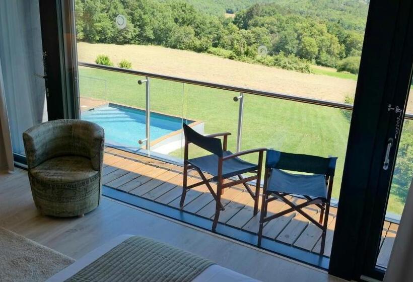 غرفة ديلوكس مزودة بشرفة, Villa Lascaux, Maison D Hôtes