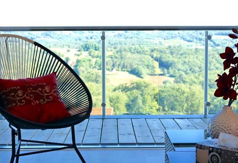 غرفة ديلوكس مزودة بشرفة, Villa Lascaux, Maison D Hôtes