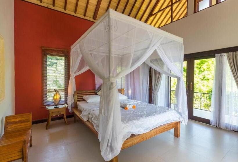 חדר דלוקס עם מרפסת נוף לים, Villa Sky Dancer Bali