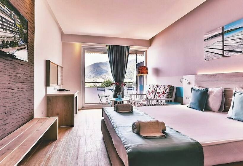 اتاق اساندارد با چشم‌انداز جانبی به دریا, Carine Hotel Park