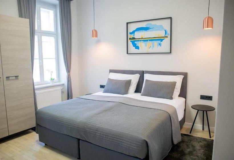 اتاق استاندارد با چشم‌انداز شهر, Zagreb City Vibe Apartments & Rooms