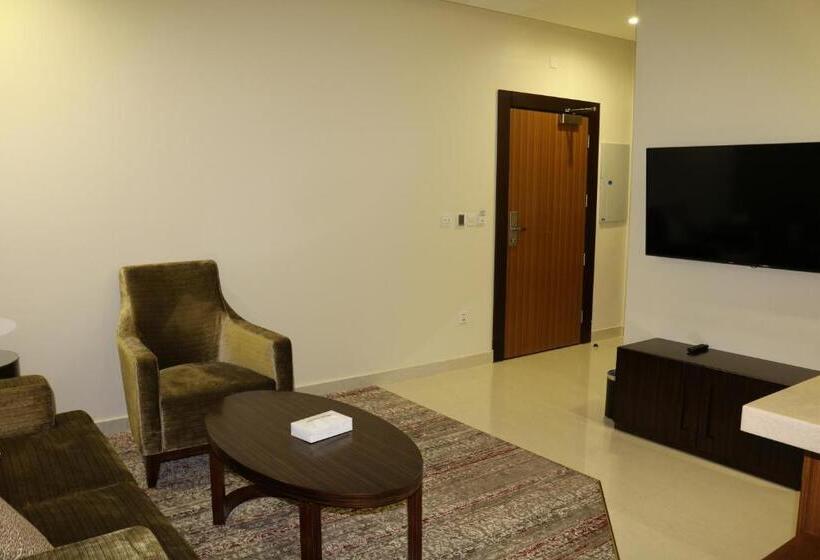 חדר דלוקס עם מיטת קינג, منزل أبحر للشقق المخدومة   Obhor Home Apartments