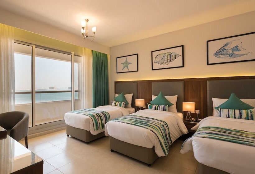 اتاق سه نفره دلوکس با چشمانداز دریا, City Stay Beach Hotel Apartments   Marjan Island