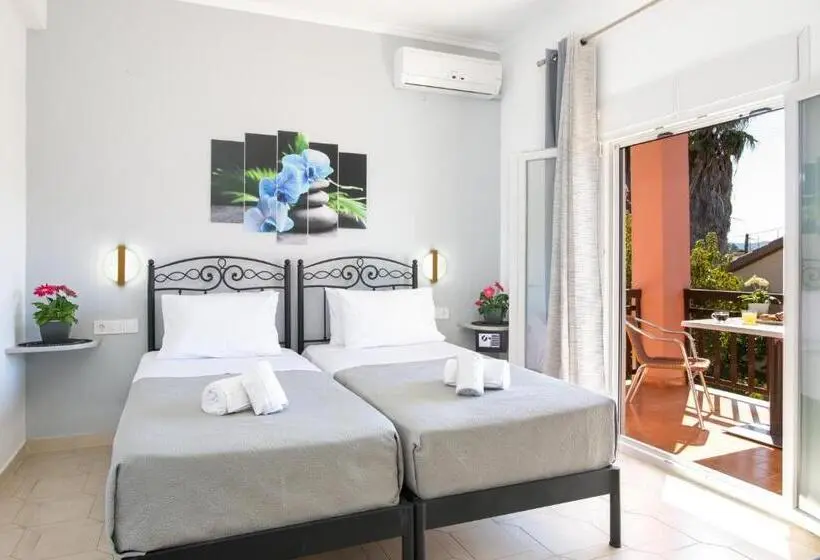 バルコニー付スタンダード４ベッドルーム, Veneti Apartments   Corfu Serene Getaways