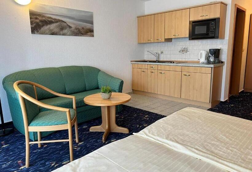 Апартаменты 1 Спальня с Террасой, Aparthotel Leuchtfeuer Rügen