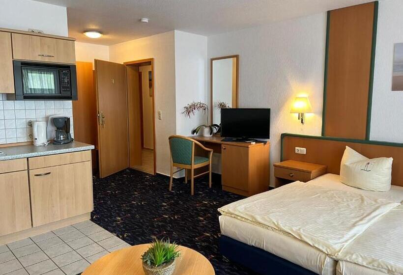 Апартаменты 1 Спальня с Террасой, Aparthotel Leuchtfeuer Rügen