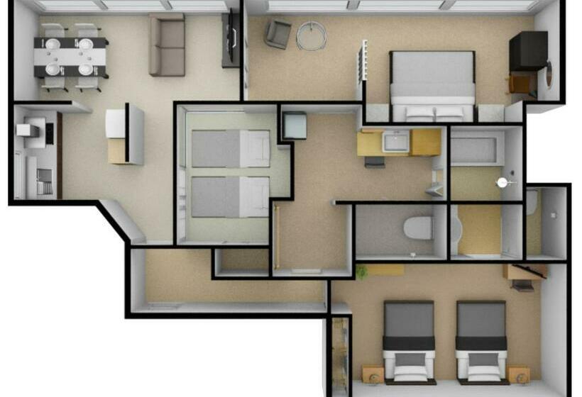 ３ベッドルームアパートメント, R&run Kyoto Serviced Apartment & Suites