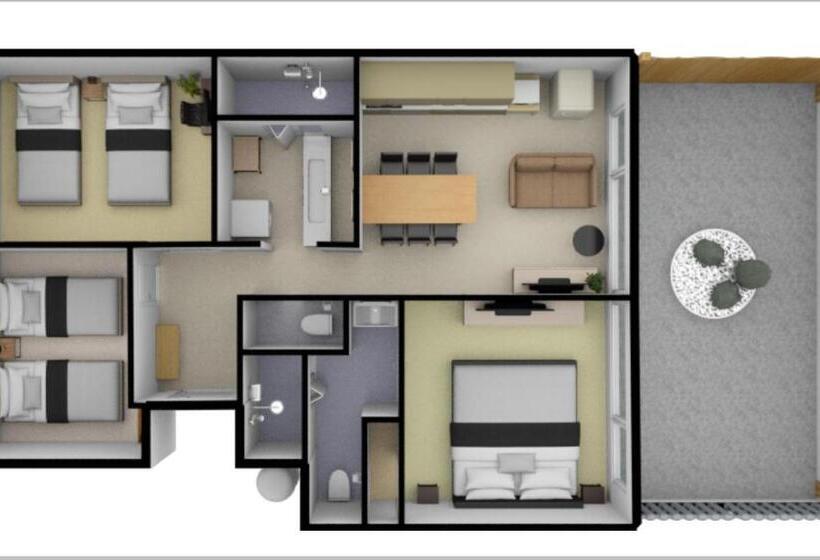 庭の見える１ベッドルームアパートメント, R&run Kyoto Serviced Apartment & Suites
