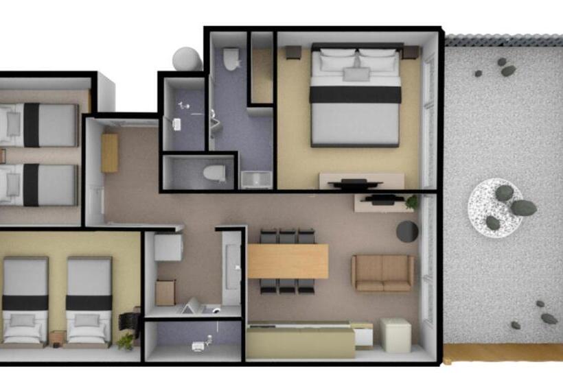 庭の見える１ベッドルームアパートメント, R&run Kyoto Serviced Apartment & Suites