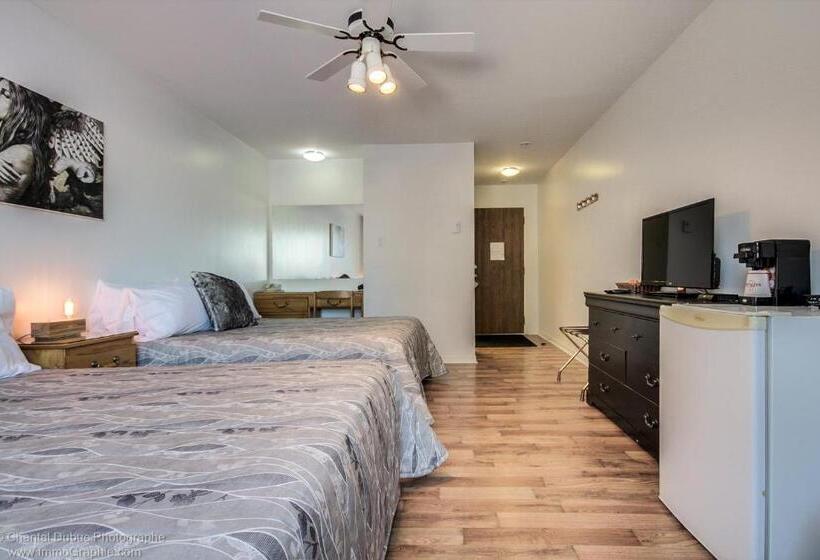 带2个双人床的标准工作室, Auberge Motel Drakkar