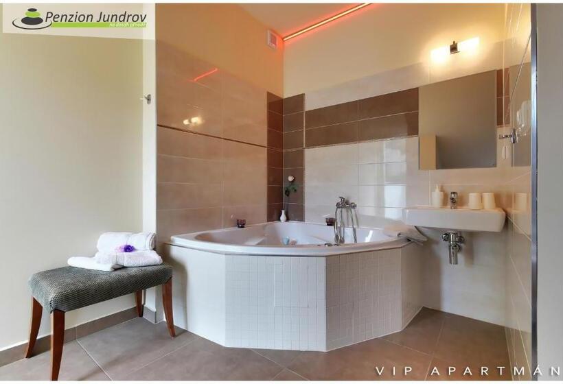 اتاق لوکس با وان آب گرم, Penzion Vanessa