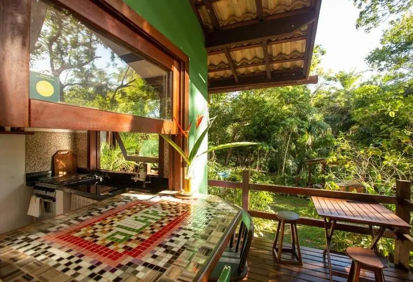 آپارتمان 1 خوابه با بالکن, Recanto Dos Pássaros Hospedaria Zen E Banho De Floresta Arua
