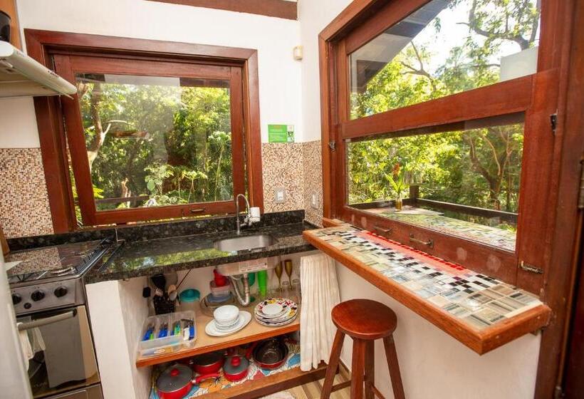 침실 1개 발코니 아파트, Recanto Dos Pássaros Hospedaria Zen E Banho De Floresta Arua