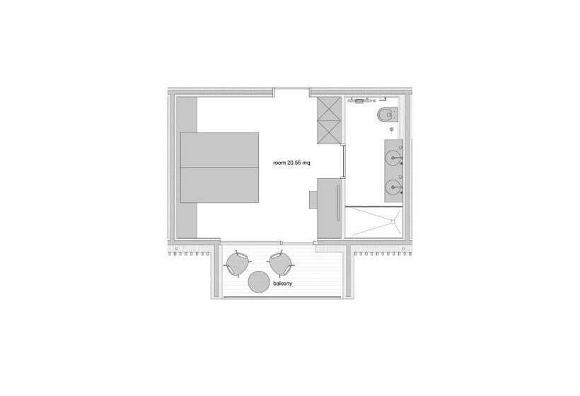 Comfort room with balcony, Wud