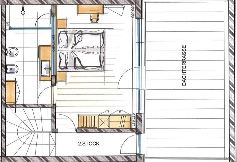 １ベッドルームアパートメント, Appartement Hotel Anthea