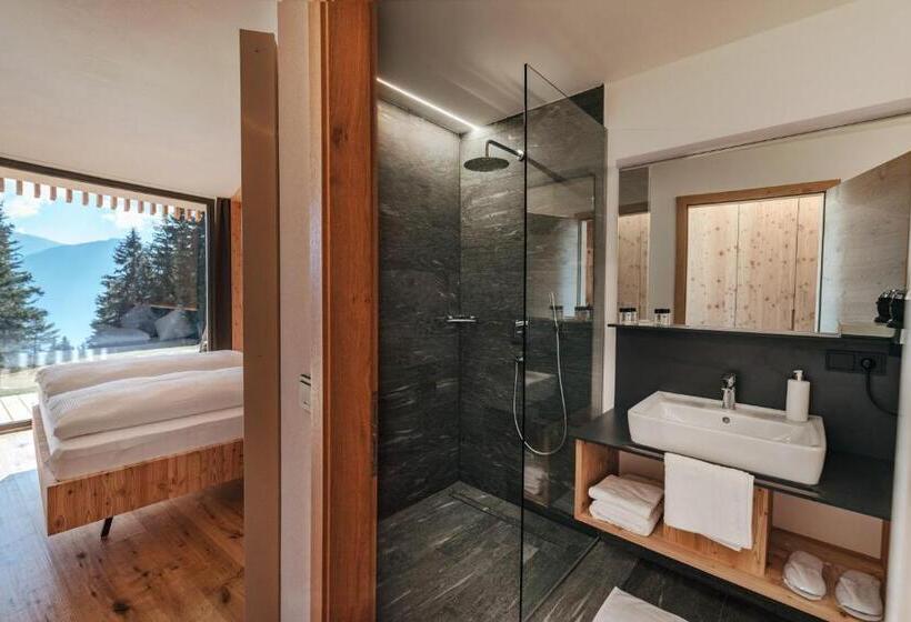 غرفة ديلوكس مزودة بشرفة, Oberhauser Hütte Rodenecker   Lüsner Alm