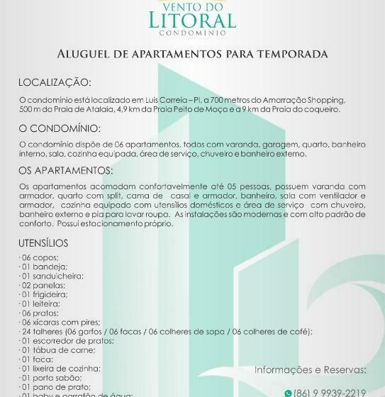 شقة غرفة نوم واحدة مزودة بشُرفة, Condomínio Vento Do Litoral