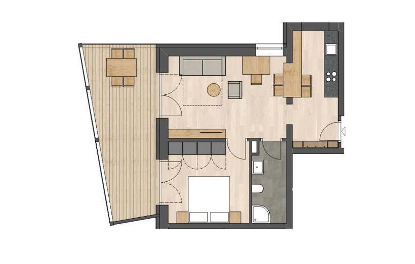 شقة غرفة واحدة ذات إطلالة, Panoramic Suites Winzerhöhe