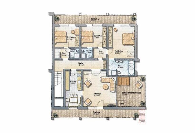 Апартаменты Superior 1 Спальня, Alp Chalet