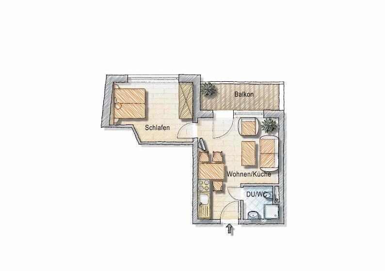 침실 1개 아파트, Alp Chalet