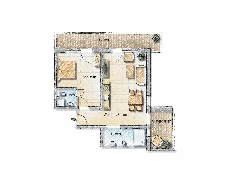 1階の1ベッドルームアパートメント, Alp Chalet