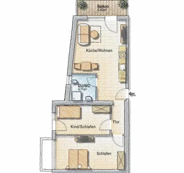 景色の見える一ベッドルームアパートメント, Alp Chalet