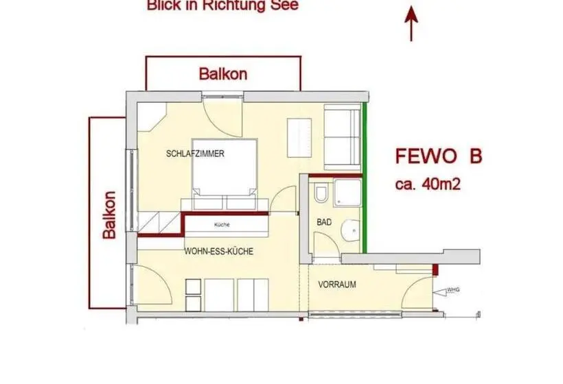 Huoneisto 1 Makuuhuone, Pension Strauß