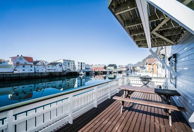 带一个卧室和一个阳台的海景公寓, Tobiasbrygga