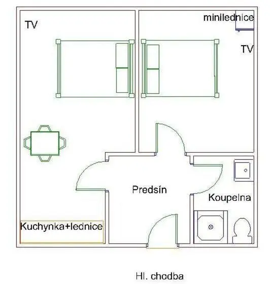 آپارتمان 1 خوابه, Penzion U Zamku