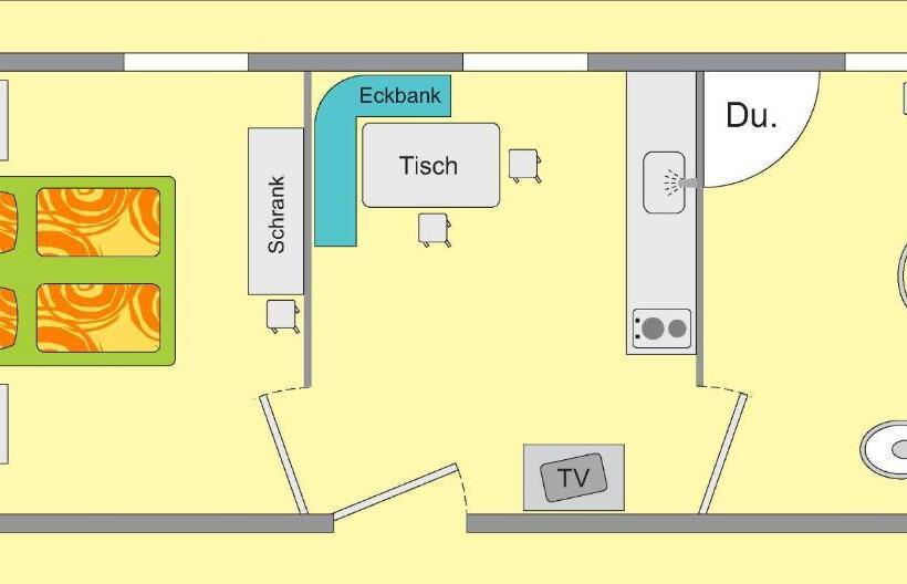 Appartement met 1 Slaapkamer, Schusterhof